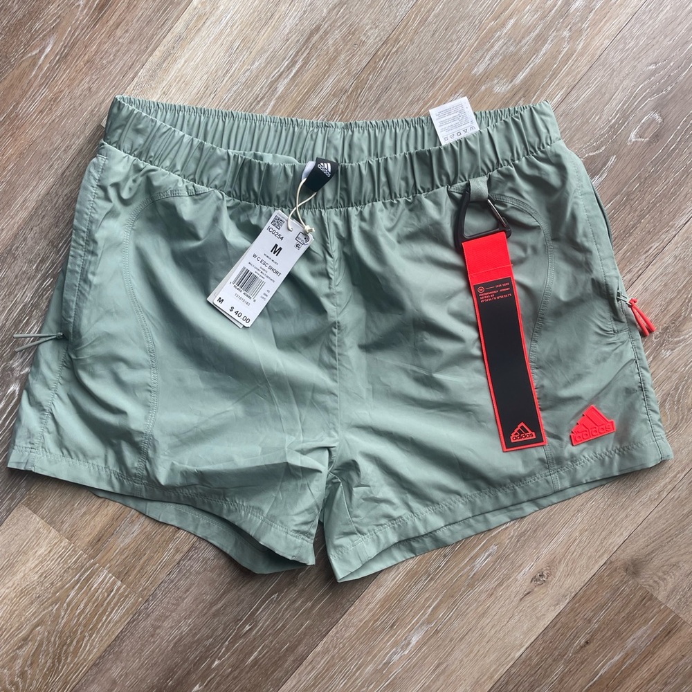 Adidas Women's Light Green Athletic Shorts
